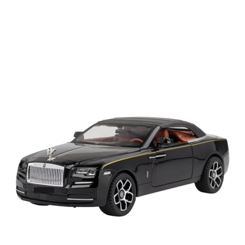 WJXNNON Für Rolls Royce Dawn Legierung Modell Auto Spielzeug Druck Druck Metall Casting Sound Und Licht Auto Spielzeug Für Kinder Fahrzeug 1:24(Black) von WJXNNON