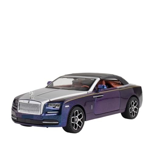 WJXNNON Für Rolls Royce Dawn Legierung Modell Auto Spielzeug Druck Druck Metall Casting Sound Und Licht Auto Spielzeug Für Kinder Fahrzeug 1:24(Purple) von WJXNNON