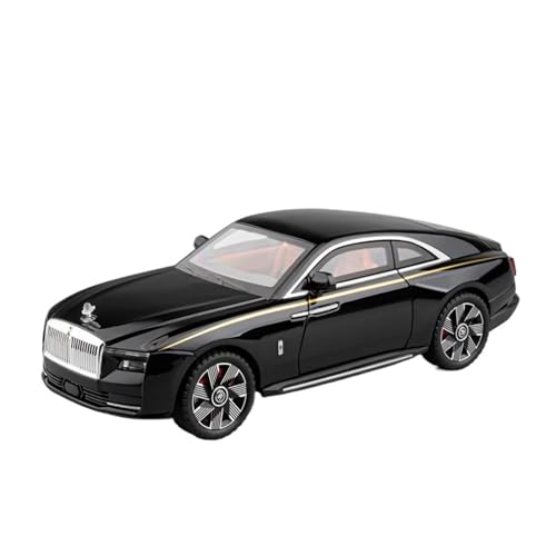 WJXNNON Für Rolls Royce Legierung Luxy Auto Modell Diecast Metall Auto Modell Sound Und Licht Jungen Spielzeug Für Kinder Geschenk 1:24(Black No Box) von WJXNNON