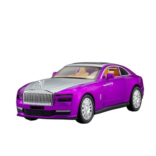 WJXNNON Für Rolls Royce Legierung Modelle Autos Simulation Metall Druckguss Sound Licht Spielzeug Fahrzeug Geschenke Für Kinder Sammlung 1:32(Purple) von WJXNNON