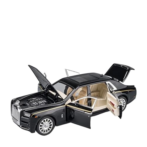 WJXNNON Für Rolls Royce Phantom Mansory Legierung Auto Druckguss & Spielzeug Fahrzeuge Auto Modell Sound Und Licht Pull Back Auto Spielzeug Geschenke 1:24(Black) von WJXNNON