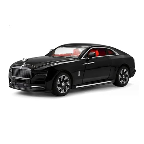 WJXNNON Für Rolls Royces Spectre Legierung Auto Modell Druck Druck Spielzeug Fahrzeug Modell Sound Licht Kinder Geschenke 1:24(Black Boxed) von WJXNNON