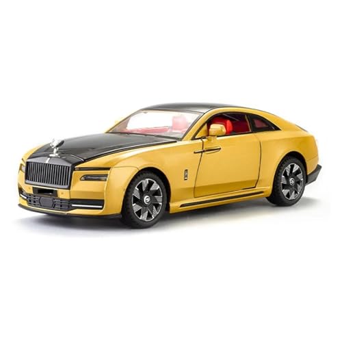 WJXNNON Für Rolls Royces Spectre Legierung Auto Modell Druck Druck Spielzeug Fahrzeug Modell Sound Licht Kinder Geschenke 1:24(Golden Boxed) von WJXNNON