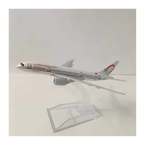 WJXNNON Für Royal Air Maroc Boeing 787 Flugzeug Modell Flugzeug Diecast Metall Flugzeug Modell 1/400 16 cm von WJXNNON