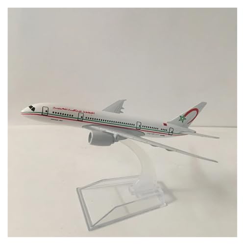 WJXNNON Für Royal Air Maroc Boeing 787 Flugzeug Modellflugzeug Druckguss Metall 1/400 Maßstab 16 cm von WJXNNON