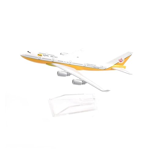 WJXNNON Für Royal Brunei B747 Flugzeug Flugzeugmodell Druckgussmetall 1/400 Maßstab Flugzeuge 16cm von WJXNNON