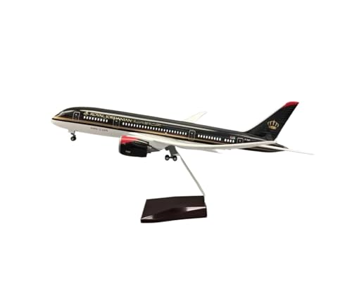 WJXNNON Für Royal Jordanian Air Airline Flugzeug Modell B787 Flugzeug Modell Kunststoff Harz Flugzeug Modell 47CM von WJXNNON