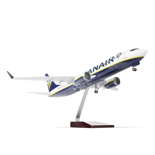 WJXNNON ﻿Für Ryanair Ireland B737-800 Flugzeugmodelle Mit Ständer Luftfahrt-Enthusiasten Geschenke 1/130(737 NO Light) von WJXNNON