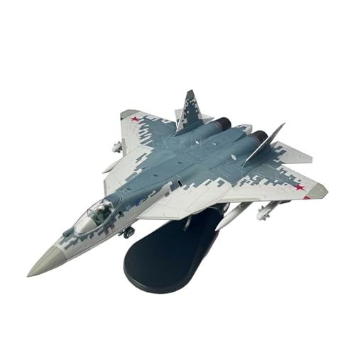 WJXNNON Für SU-57 Kampfjet Flugzeug Metall Militär Fertig Legierung Diecast Simulation Flugzeug Modell Spielzeug 1/72 von WJXNNON