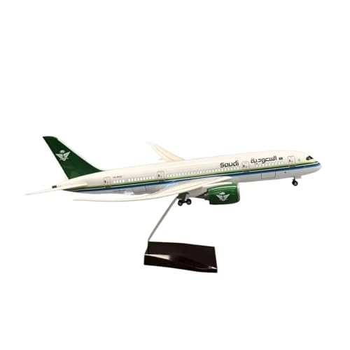 WJXNNON Für Saudi Arabian Airlines B787 Flugzeugmodell, Flugzeug Aus Druckgussharz Mit LED-Leuchten, 43 cm(No Lights) von WJXNNON