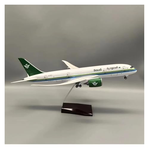 WJXNNON Für Saudi Arabian Airlines B787 Flugzeugmodell, Flugzeugmodell Aus Druckgussharz Mit LED-Beleuchtung, 43 cm, Maßstab 1:130(No Lights) von WJXNNON