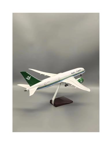 WJXNNON Für Saudi Arabian Airlines B787 Flugzeugmodell, Maßstab 1/130, Harzdruckgussflugzeuge Für Sammler-Display-Fans, 47 cm(No Light) von WJXNNON