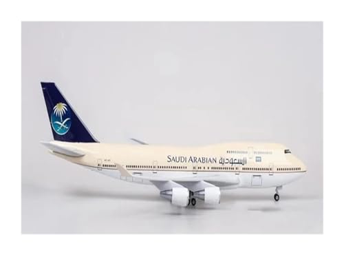 WJXNNON Für Saudi Arabian Airlines Model W Light Wheels Landing Gear Collection Display Im Maßstab 1:150 Flugzeugdruckgussharz B747-400(No Light) von WJXNNON