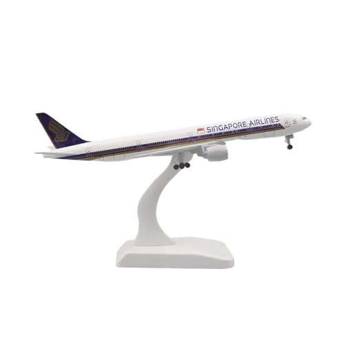 WJXNNON Für Singapore Airlines B777 Legierung Flugzeug Modell Geschenk Ornament Sammlung Souvenir Display Dekoration Spielzeug 20 cm von WJXNNON