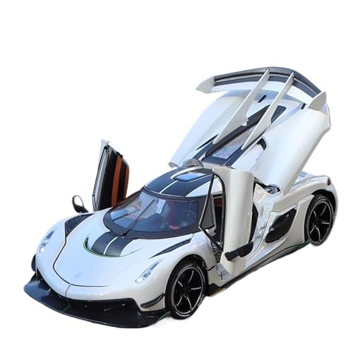 WJXNNON Für Super Car Legierung Auto Modell Diecast Metall Sound & Licht Sammlung Spielzeug Auto Fahrzeug Geburtstag Geschenk 1:24(White Box) von WJXNNON