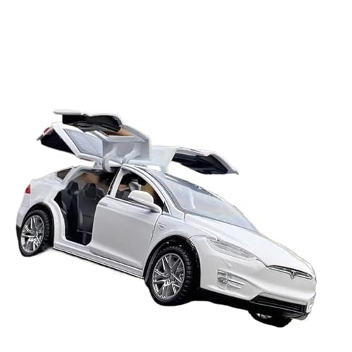 WJXNNON Für Tesla S Legierung Automodell Druckguss Metall Spielzeugfahrzeuge Simulation Sound Und Licht Sammlung Kinder Geschenk 1:32(White) von WJXNNON