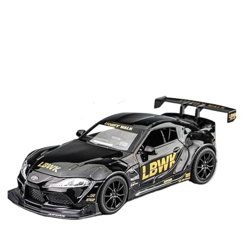 WJXNNON Für Toyota Alloy Racing Car Model Diecast Sound Light Car Dekorationen Sammeln Sie Ornamente Gift1/22(Black) von WJXNNON