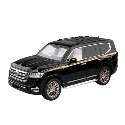 WJXNNON Für Toyota Land Cruiser LC300 ZX Legierung Automodell Druckgussfahrzeuge Automodell Sound Licht Kinderspielzeug Geschenk 1/18(Black) von WJXNNON