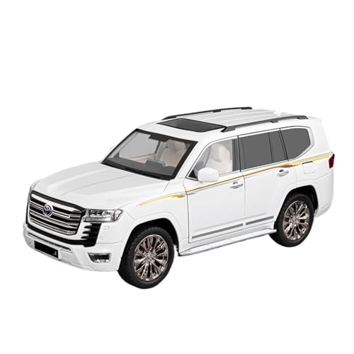 WJXNNON Für Toyota Land Cruiser LC300 ZX Legierung Automodell Druckgussfahrzeuge Automodell Sound Licht Kinderspielzeug Geschenk 1/18(White) von WJXNNON