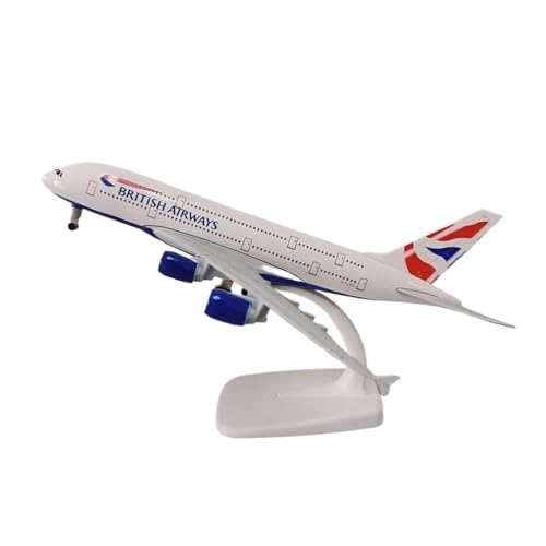 WJXNNON Für UK British Airways Airbus A380 Flugzeugmodell Aus Druckgusslegierung Mit Fahrwerken 20 cm WJXNNON Für UK British Airways Airbus A380 Flugzeugmodell Aus Druckgusslegierung Mit Fahrwerken 20 cm von WJXNNON