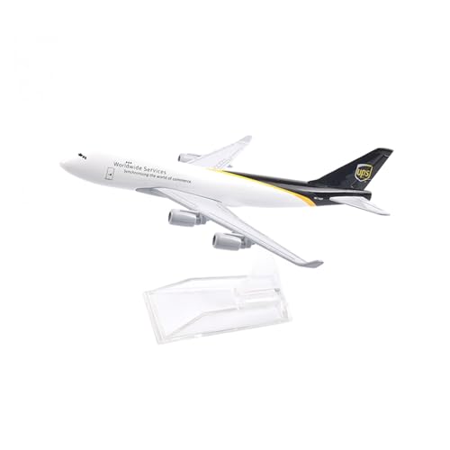 WJXNNON Für UPS Airlines Boeing 747 Flugzeugmodellflugzeug, Druckguss-Metallflugzeuge Im Maßstab 1:400, 16 cm von WJXNNON