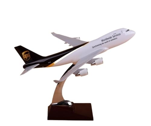 WJXNNON Für UPS Express Freight Aviation Boeing B747 Legierung Flugzeug Modell Fertig Zivilen Fahrwerk Ornament Geschenk 20 cm(30cm B747-400 UPS) von WJXNNON