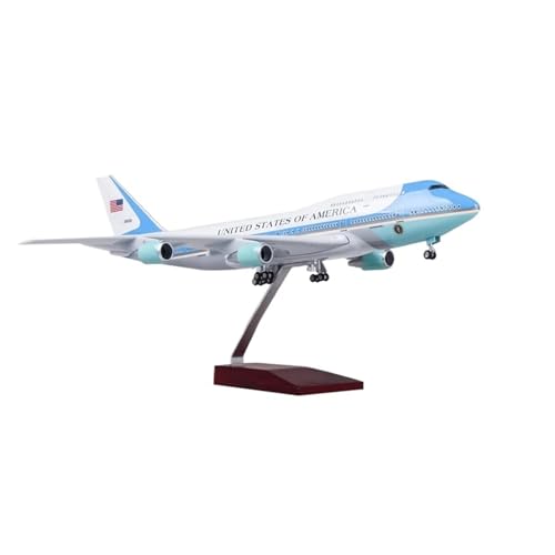 WJXNNON Für United States Air Force One Flugzeug B747 Modellflugzeuge Kits Display Druckguss Flugzeug Erwachsene Mit 1:130 Maßstab 47CM(747 W Light) von WJXNNON