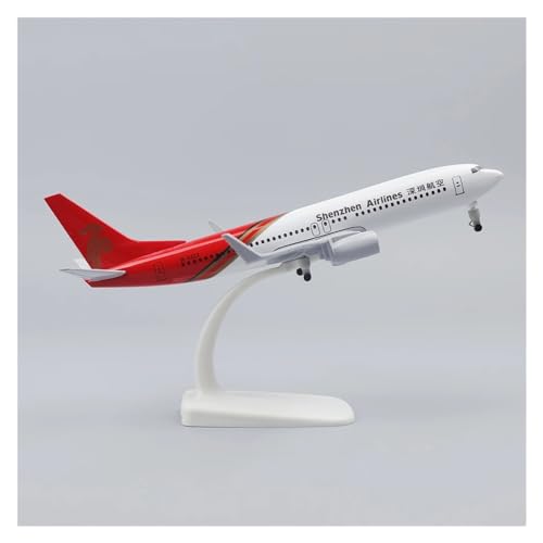 WJXNNON Für Uns Southwest B737, Metall-Nachbildung, Legierungsmaterial Mit Fahrwerksrädern, Ornament, Flugzeugmodell, 20 cm, 1:400(Shenzhen Airlines) von WJXNNON