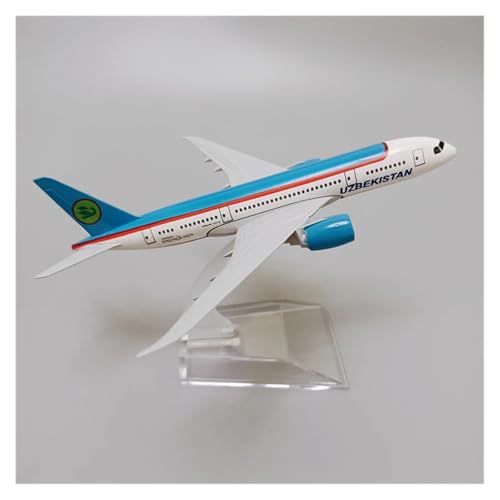 WJXNNON ﻿Für Uzbekistan Airlines Boeing 787 Legierung Flugzeug Modell Druckguss Flugzeug Modell Flugzeug Geschenke 16 cm von WJXNNON