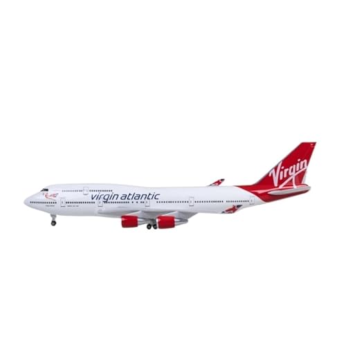 WJXNNON Für Virgin Atlantic 747 Flugzeugmodell Aus Metalldruckguss Mit Standdisplay, Verkehrsflugzeug, Sammlerstück, Modellbausatz, Spielzeug, Geschenk, 1:130, 47 cm(No Light) von WJXNNON