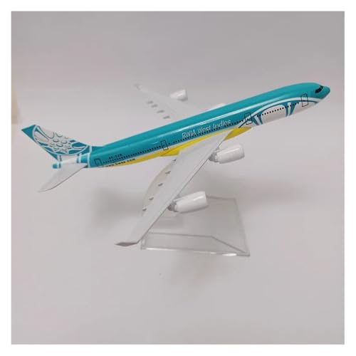 WJXNNON Für West Indies Airways A340 Airlines Metall Legierung Druckguss Flugzeug Modell Dekorative Spielzeug Geschenke 16 cm von WJXNNON