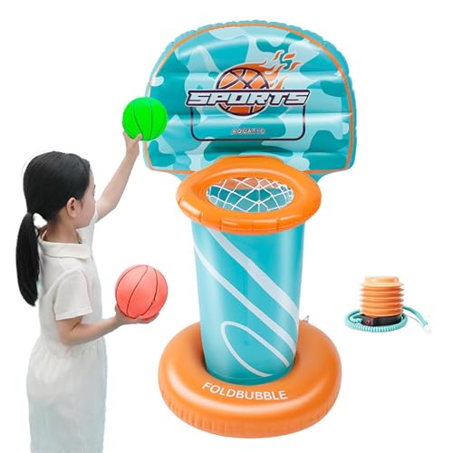 WJnflQN Basketballbad Spielzeug, Pool Basketball Hoop, Kinder schwimmende Torbox, Multifunktionales Swimmingpool -passendes Spielzeug, Innenbasketball -Accessoire für Kinder und Erwachsene von WJnflQN