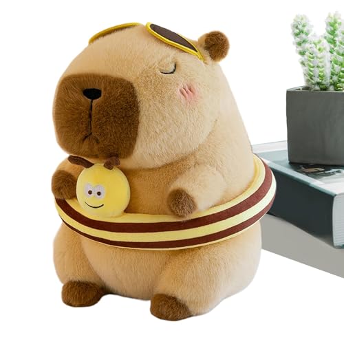 WJnflQN Capybara-Plüschtier, Capybara-Plüsch,Weiche Tierpuppe - 9,5-Zoll-Cartoon-Tierplüschtiere, Plüschtierkissen, Plüschpuppenspielzeug für Kinder, Stofftierspielzeug von WJnflQN