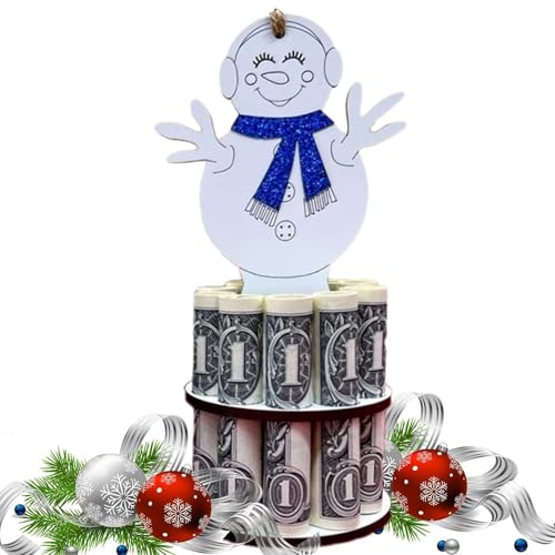 WJnflQN Cash Money Holder Christmas Desktop Wooden Christmas Themed Cash Dispenser Christmas Seasonal Decoration For School, Bedroom, Classroom, Living Room, Apartment, Home von WJnflQN