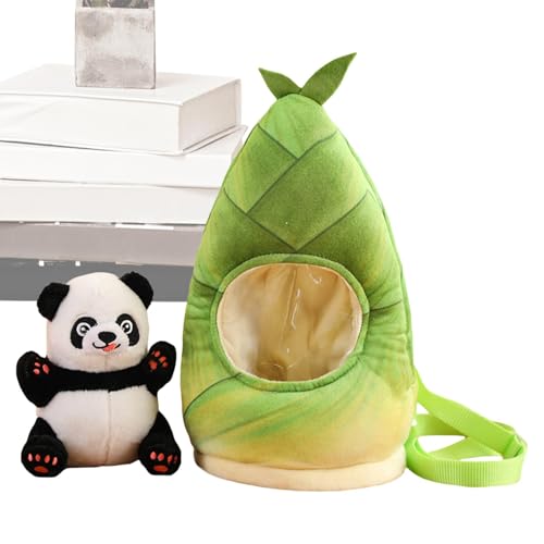 WJnflQN Gefüllter Panda -Spielzeug, Panda Plüschspielzeug, Mehrzweck -Panda -Spielzeug für Kinder, Weiche Tierpuppe, süße Kinder -Rucksack für Schlafzimmer, Wohnzimmer, Zuhause, Arbeit von WJnflQN