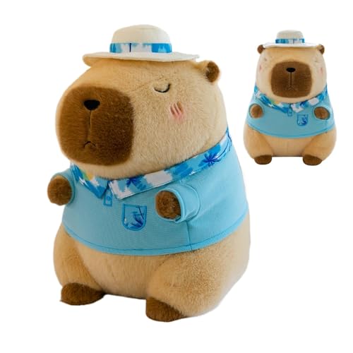 WJnflQN Gefülltes Capybara-Plüschtier, Capybara-Plüschtier | Weiche Tierpuppe,9,5-Zoll-Cartoon-Tierplüschtiere, Plüschtierkissen, Plüschpuppenspielzeug für Kinder, Stofftierspielzeug von WJnflQN