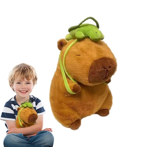 WJnflQN Gefülltes Capybara Plüschtier | Capybara Plüsch Süße Puppe Stofftiere | Weiches Plüsch-Wohndekor, 9-Zoll-Capybara-Puppe, Plüschkissen für -Mädchen-Geschenke von WJnflQN