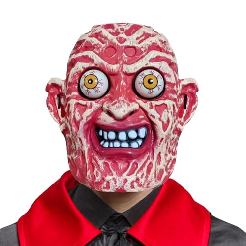 WJnflQN Halloween-Gesichtsbedeckungen,Totenkopf-Gesichtsbedeckung - Gruseliger, explosiver Augen-Zombie-Skelett-Grusel-Gesichtsschutz | Halloween-Kostümzubehör, Augapfel-Maskerade-Verkleidung für von WJnflQN