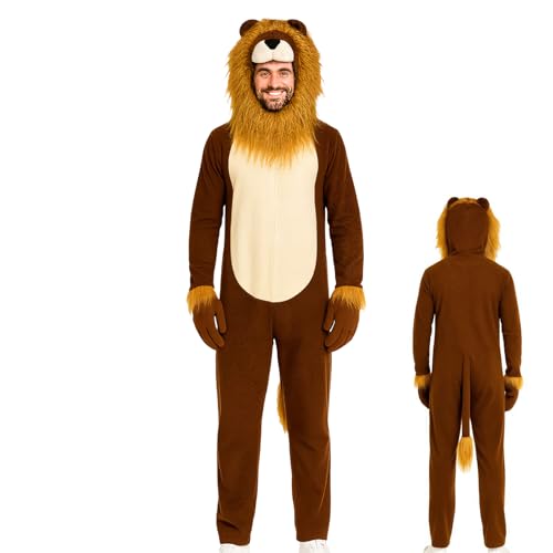 WJnflQN Löwen Einteiler Für Erwachsene,Löwen Verkleidung - Realistisches Tierkostüm Für Frauen Und Männer Für Cosplay Veranstaltungen Comic-Conventions Feiertagsfeiern Und WJnflQN Löwen Einteiler Für Erwachsene,Löwen Verkleidung - Realistisches Tierkostüm Für Frauen Und Männer Für Cosplay Veranstaltungen Comic-Conventions Feiertagsfeiern Und von WJnflQN