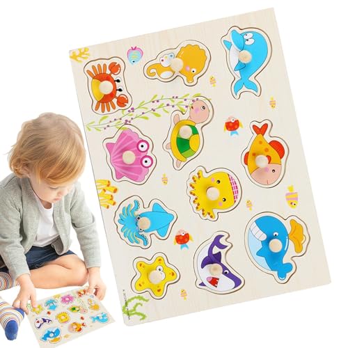 WJnflQN Steckpuzzles,Steckpuzzles - Pädagogisches Vorschul-Steckpuzzle-Spielzeug,Holzpuzzles für Kleinkinder im Vorschulalter für, und frühes Lernen von WJnflQN