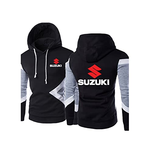 WKAIXUAN Frühlings-Hoodie-Sweatshirt für Herren – SUZUKI-Druck mit Kapuze, Baseball-Trikot, lässige Sportbekleidung, Langarm-Mantel – Geschenk von WKAIXUAN