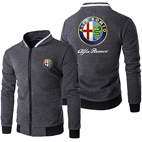 WKAIXUAN Herren Full Zip Jacken Pullover für Al.fa Ro.meo Stehkragen Sweatshirts Leichte Strickjacke Casual Komfortable Oberbekleidung Mäntel Tops von WKAIXUAN