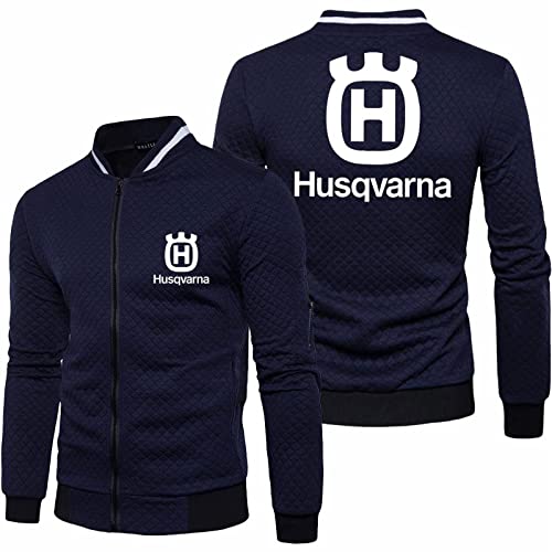 WKAIXUAN Herren Full Zip Jacken Pullover für Hus.qvar.na Stehkragen Sweatshirts Leichte Strickjacke Casual Komfortable Oberbekleidung Mäntel Tops von WKAIXUAN