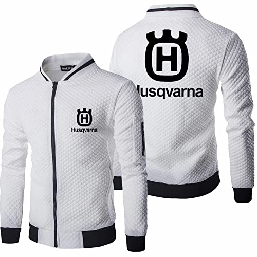 WKAIXUAN Herren Full Zip Jacken Pullover für Hus.qvar.na Stehkragen Sweatshirts Leichte Strickjacke Casual Komfortable Oberbekleidung Mäntel Tops von WKAIXUAN