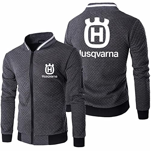 WKAIXUAN Herren Full Zip Jacken Pullover für Hus.qvar.na Stehkragen Sweatshirts Leichte Strickjacke Casual Komfortable Oberbekleidung Mäntel Tops von WKAIXUAN