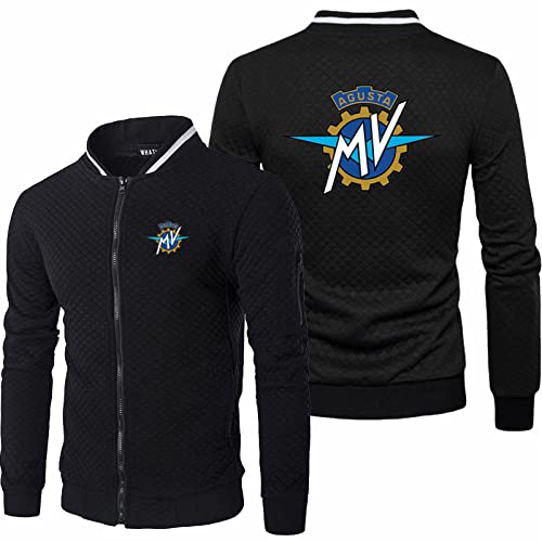 WKAIXUAN Herren Full Zip Jacken Pullover für Mv Agu.sta Stehkragen Sweatshirts Leichte Strickjacke Casual Komfortable Oberbekleidung Mäntel Tops von WKAIXUAN