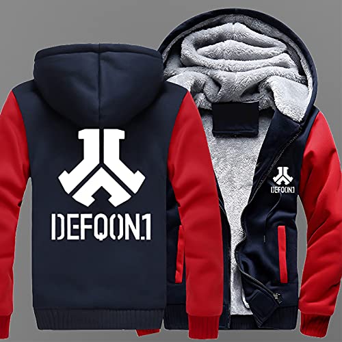 WKAIXUAN Herren-Kapuzenjacke Für D.EFQO.N.1 Kapuzenpullover Print Casual Zip Warm Teen Sweatshirt Stitching Langarm Mantel - Geschenk von WKAIXUAN