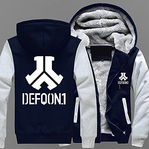 WKAIXUAN Herren-Kapuzenjacke Für D.EFQO.N.1 Kapuzenpullover Print Casual Zip Warm Teen Sweatshirt Stitching Langarm Mantel - Geschenk von WKAIXUAN