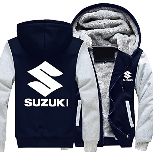 WKAIXUAN Herren-Kapuzenjacke Für SU.ZUKI Kapuzenpullover Print Casual Zip Warm Teen Sweatshirt Stitching Langarm Mantel - Geschenk von WKAIXUAN