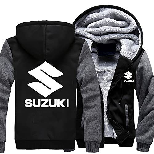 WKAIXUAN Herren-Kapuzenjacke Für SU.ZUKI Kapuzenpullover Print Casual Zip Warm Teen Sweatshirt Stitching Langarm Mantel - Geschenk von WKAIXUAN